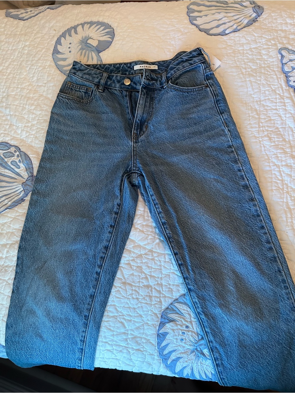 PacSun Women's Straight Leg Medium Blue Jeans